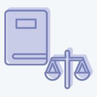 Icon Legal. related to Justice symbol. two tone style. simple design editable vector