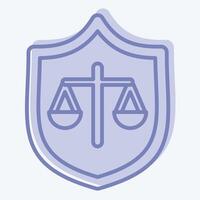 Icon Justice. related to Justice symbol. two tone style. simple design editable vector