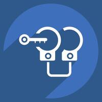 Icon Arrest. related to Justice symbol. long shadow style. simple design editable vector