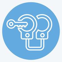 Icon Arrest. related to Justice symbol. blue eyes style. simple design editable vector