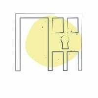 Icon Jail. related to Justice symbol. Color Spot Style. simple design editable vector