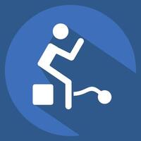 Icon Guilty. related to Justice symbol. long shadow style. simple design editable vector
