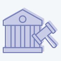 Icon Court. related to Justice symbol. two tone style. simple design editable vector