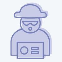 Icon Warrant. related to Justice symbol. two tone style. simple design editable vector