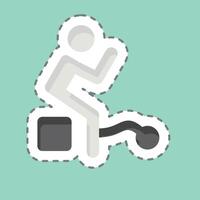 Sticker line cut Guilty. related to Justice symbol. simple design editable vector