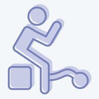 Icon Guilty. related to Justice symbol. two tone style. simple design editable vector