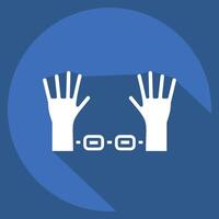 Icon Freedom. related to Justice symbol. long shadow style. simple design editable vector