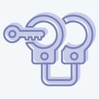 Icon Arrest. related to Justice symbol. two tone style. simple design editable vector