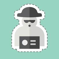 Sticker line cut Warrant. related to Justice symbol. simple design editable vector