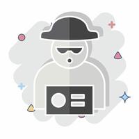 Icon Warrant. related to Justice symbol. comic style. simple design editable vector