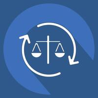 Icon Legal Process. related to Justice symbol. long shadow style. simple design editable vector