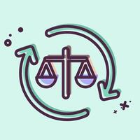 Icon Legal Process. related to Justice symbol. MBE style. simple design editable vector