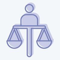 Icon Judgment. related to Justice symbol. two tone style. simple design editable vector