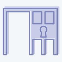 Icon Jail. related to Justice symbol. two tone style. simple design editable vector