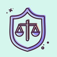 Icon Justice. related to Justice symbol. MBE style. simple design editable vector