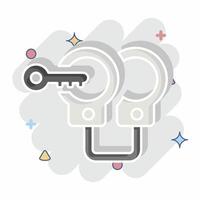 Icon Arrest. related to Justice symbol. comic style. simple design editable vector