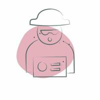 Icon Warrant. related to Justice symbol. Color Spot Style. simple design editable vector