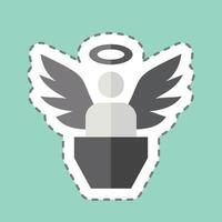 Sticker line cut Innocence. related to Justice symbol. simple design editable vector