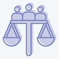 Icon Judgment. related to Justice symbol. two tone style. simple design editable 1 vector