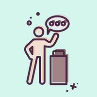 Icon Taking Oath. related to Justice symbol. MBE style. simple design editable vector