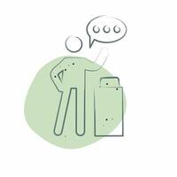 Icon Taking Oath. related to Justice symbol. Color Spot Style. simple design editable vector
