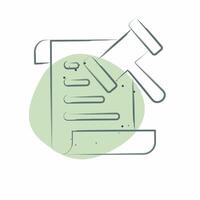 Icon Law. related to Justice symbol. Color Spot Style. simple design editable vector