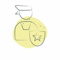 Icon Authority. related to Justice symbol. Color Spot Style. simple design editable vector