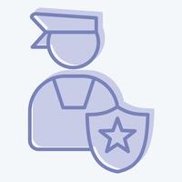 Icon Authority. related to Justice symbol. two tone style. simple design editable vector
