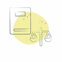 Icon Legal. related to Justice symbol. Color Spot Style. simple design editable vector