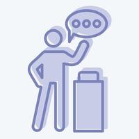 Icon Taking Oath. related to Justice symbol. two tone style. simple design editable vector