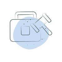 Icon Case. related to Justice symbol. Color Spot Style. simple design editable vector