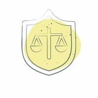 Icon Justice. related to Justice symbol. Color Spot Style. simple design editable vector