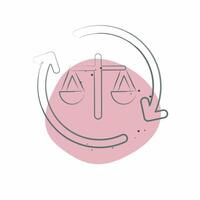 Icon Legal Process. related to Justice symbol. Color Spot Style. simple design editable vector