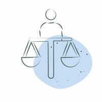Icon Judgment. related to Justice symbol. Color Spot Style. simple design editable vector