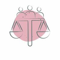 Icon Judgment. related to Justice symbol. Color Spot Style. simple design editable 1 vector