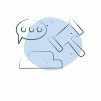 Icon Verdict. related to Justice symbol. Color Spot Style. simple design editable vector