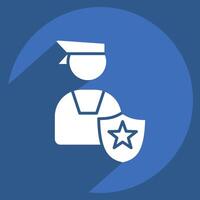 Icon Authority. related to Justice symbol. long shadow style. simple design editable vector