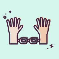 Icon Freedom. related to Justice symbol. MBE style. simple design editable vector