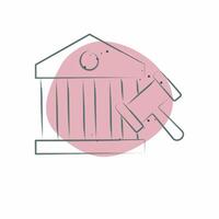 Icon Court. related to Justice symbol. Color Spot Style. simple design editable vector