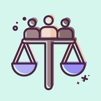 Icon Judgment. related to Justice symbol. MBE style. simple design editable 1 vector