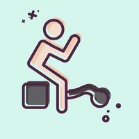 Icon Guilty. related to Justice symbol. MBE style. simple design editable vector