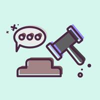 Icon Verdict. related to Justice symbol. MBE style. simple design editable vector