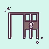 Icon Jail. related to Justice symbol. MBE style. simple design editable vector