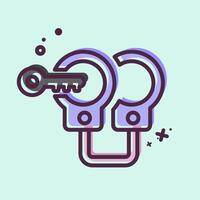 Icon Arrest. related to Justice symbol. MBE style. simple design editable vector