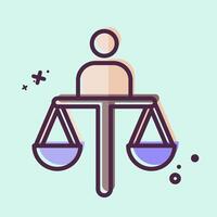 Icon Judgment. related to Justice symbol. MBE style. simple design editable vector
