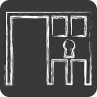 Icon Jail. related to Justice symbol. chalk Style. simple design editable vector