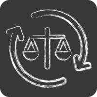Icon Legal Process. related to Justice symbol. chalk Style. simple design editable vector