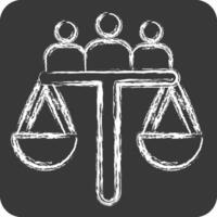 Icon Judgment. related to Justice symbol. chalk Style. simple design editable 1 vector