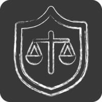 Icon Justice. related to Justice symbol. chalk Style. simple design editable vector