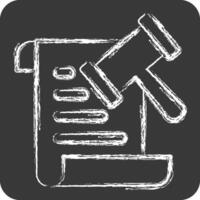 Icon Law. related to Justice symbol. chalk Style. simple design editable vector